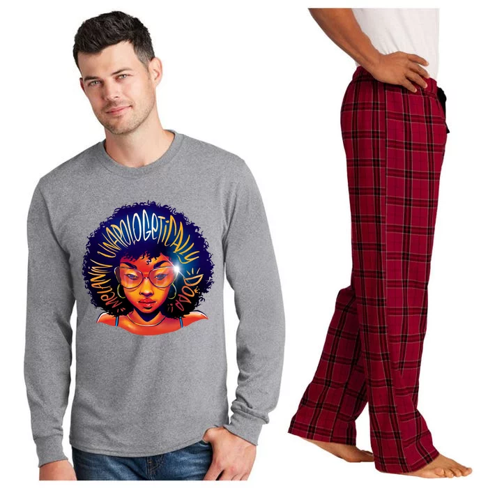 Melanin Unapologetically Dope Long Sleeve Pajama Set