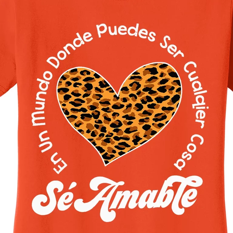 Matching Unity Day Orange Sé Amable Spanish Bilingual Kind Women's T-Shirt