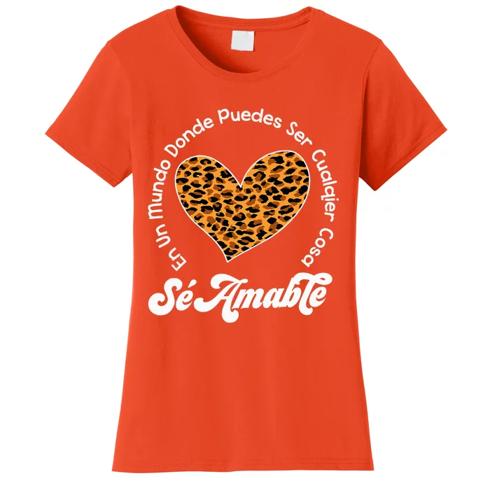 Matching Unity Day Orange Sé Amable Spanish Bilingual Kind Women's T-Shirt