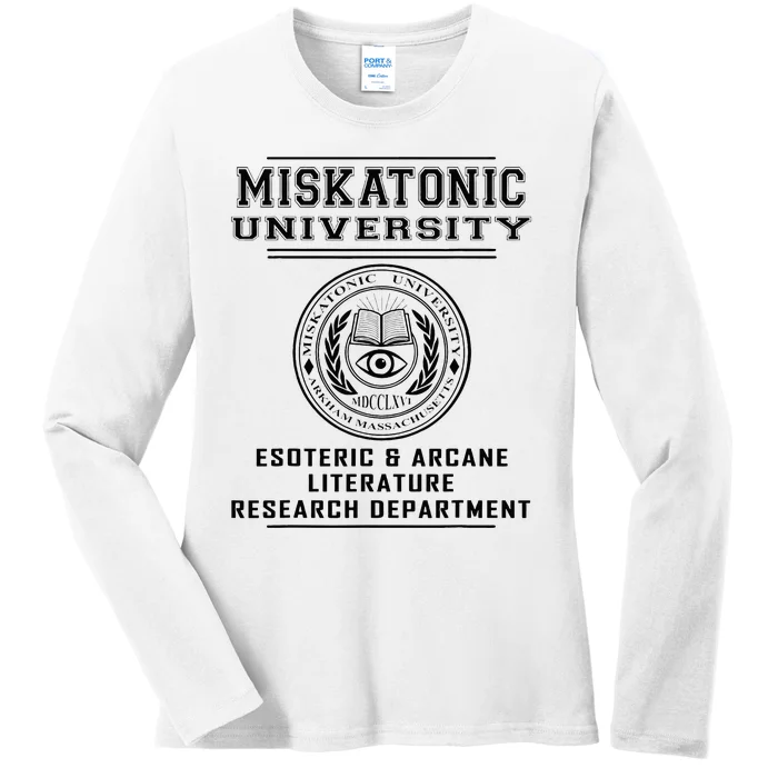 Miskatonic University Esoteric Literature Department Ladies Long Sleeve Shirt