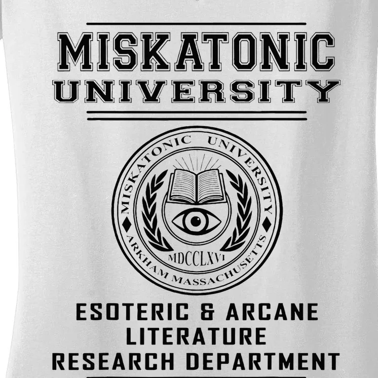 Miskatonic University Esoteric Literature Department Women's V-Neck T-Shirt