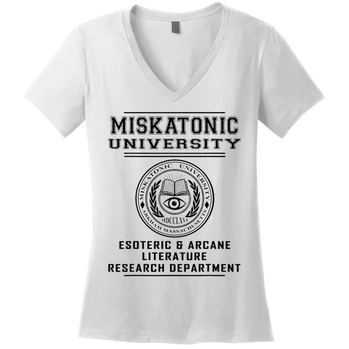 Miskatonic University Esoteric Literature Department Women's V-Neck T-Shirt