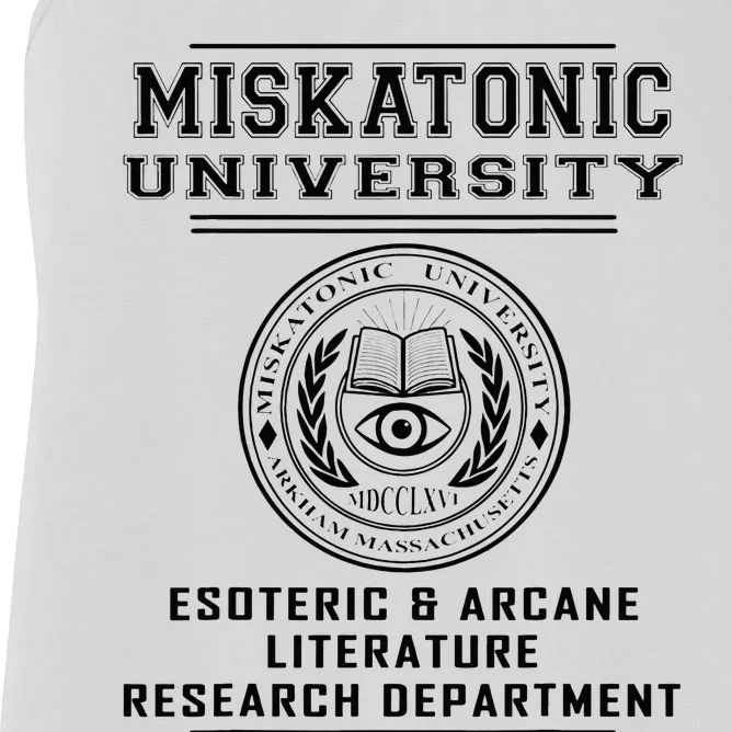 Miskatonic University Esoteric Literature Department Women's Racerback Tank