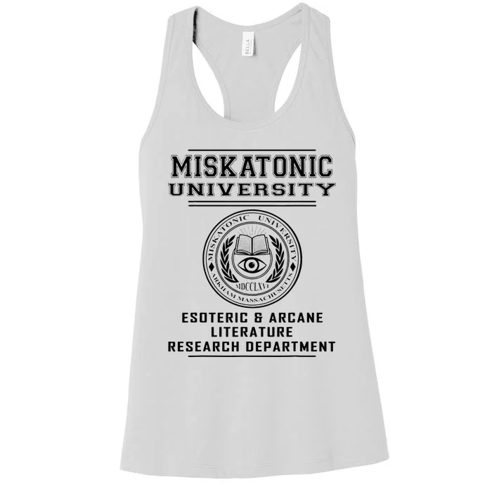 Miskatonic University Esoteric Literature Department Women's Racerback Tank