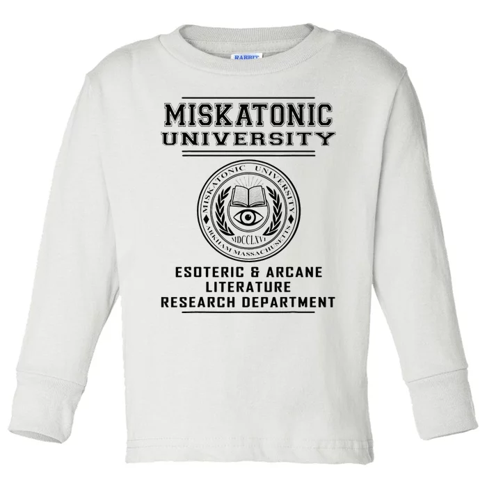 Miskatonic University Esoteric Literature Department Toddler Long Sleeve Shirt