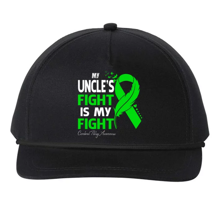 My Uncle's Fight Is My Fight Cerebral Palsy Awareness Gift Snapback Five-Panel Rope Hat