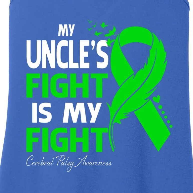 My Uncle's Fight Is My Fight Cerebral Palsy Awareness Gift Ladies Essential Tank