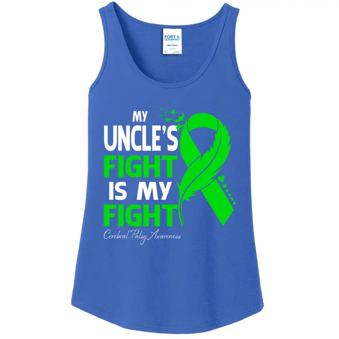 My Uncle's Fight Is My Fight Cerebral Palsy Awareness Gift Ladies Essential Tank