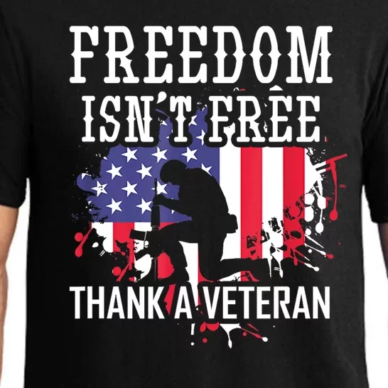 Military Us Flag Support Freedom Isnt Free Thank A Veteran Day Gift Pajama Set