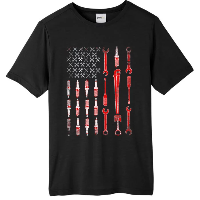 Mechanic USA Flag ChromaSoft Performance T-Shirt