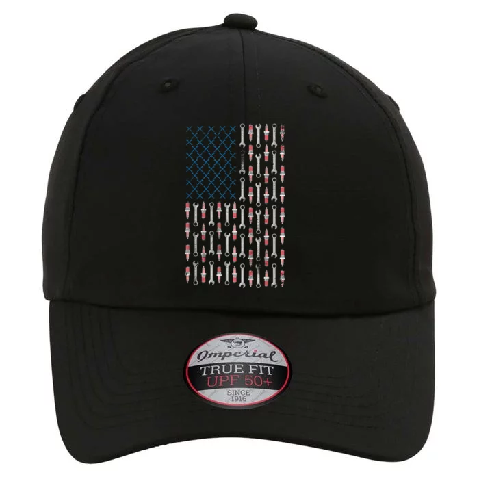 Mechanic USA Flag And Patriotic Mechanic Design The Original Performance Cap