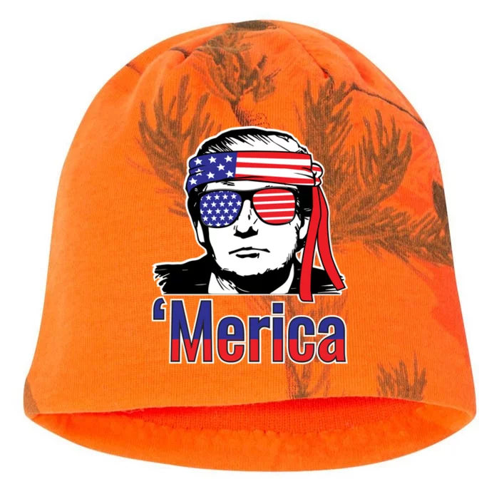 Merica Usa Flag Of President Trump Design Great Gift Kati - Camo Knit Beanie