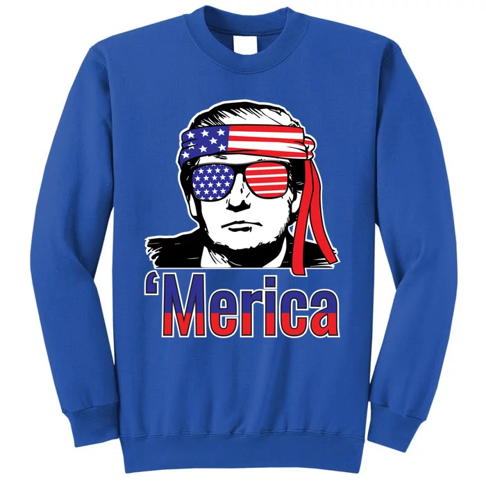 Merica Usa Flag Of President Trump Design Great Gift Sweatshirt