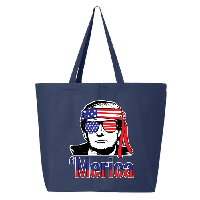 Merica Usa Flag Of President Trump Design Great Gift 25L Jumbo Tote