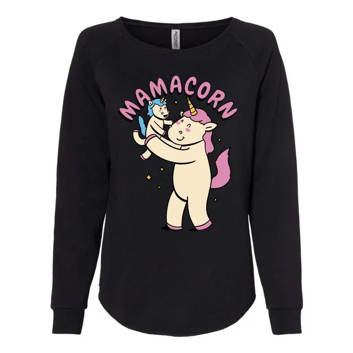 Mamacorn Unicorn Gift Womens California Wash Sweatshirt