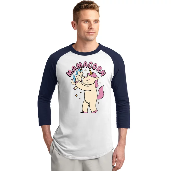 Mamacorn Unicorn Gift Baseball Sleeve Shirt