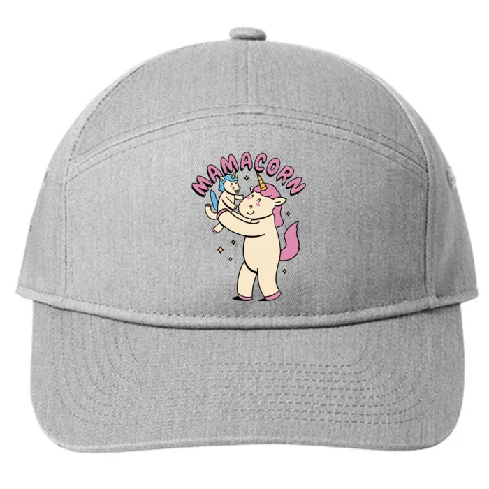 Mamacorn Unicorn Gift 7-Panel Snapback Hat