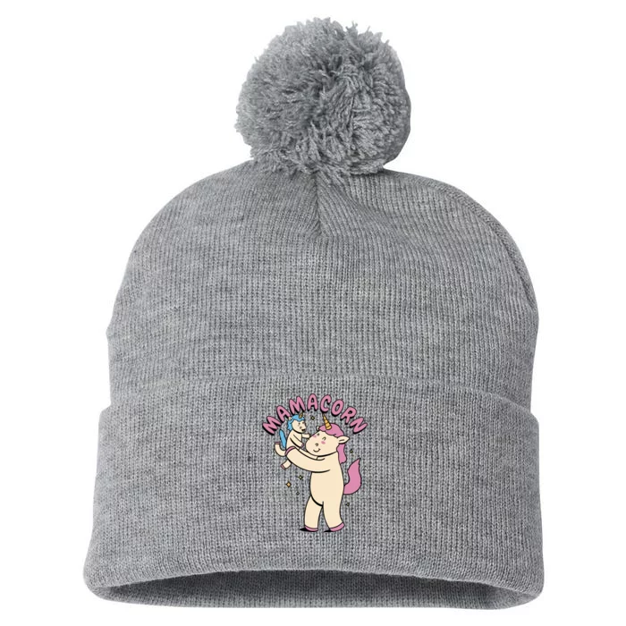 Mamacorn Unicorn Gift Pom Pom 12in Knit Beanie