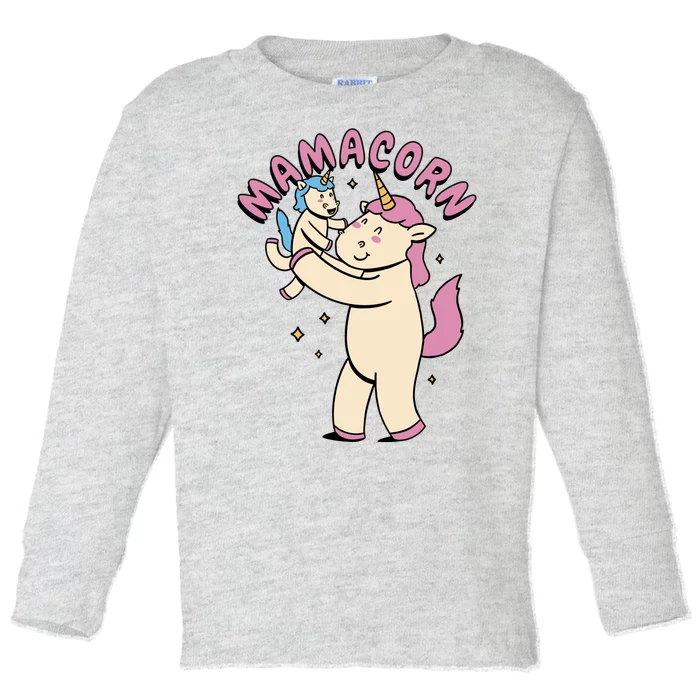 Mamacorn Unicorn Gift Toddler Long Sleeve Shirt