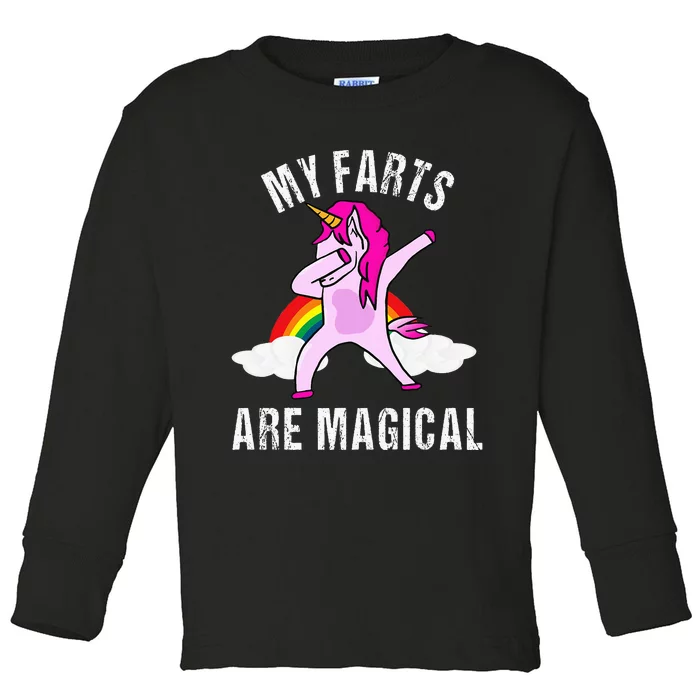 Magical Unicorn Gag Gift for a Hilarious Surprise Toddler Long Sleeve Shirt