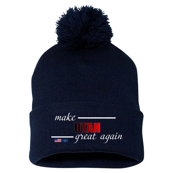 Make Utah Great Again Pom Pom 12in Knit Beanie