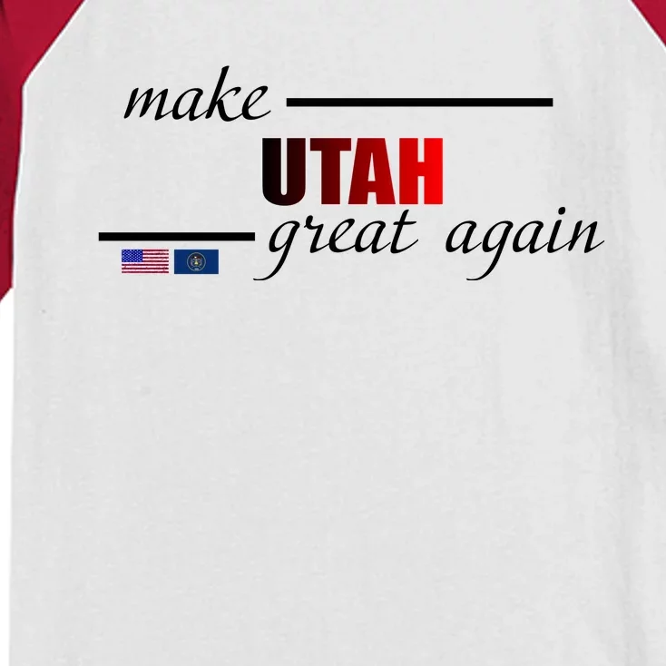 Make Utah Great Again Kids Colorblock Raglan Jersey