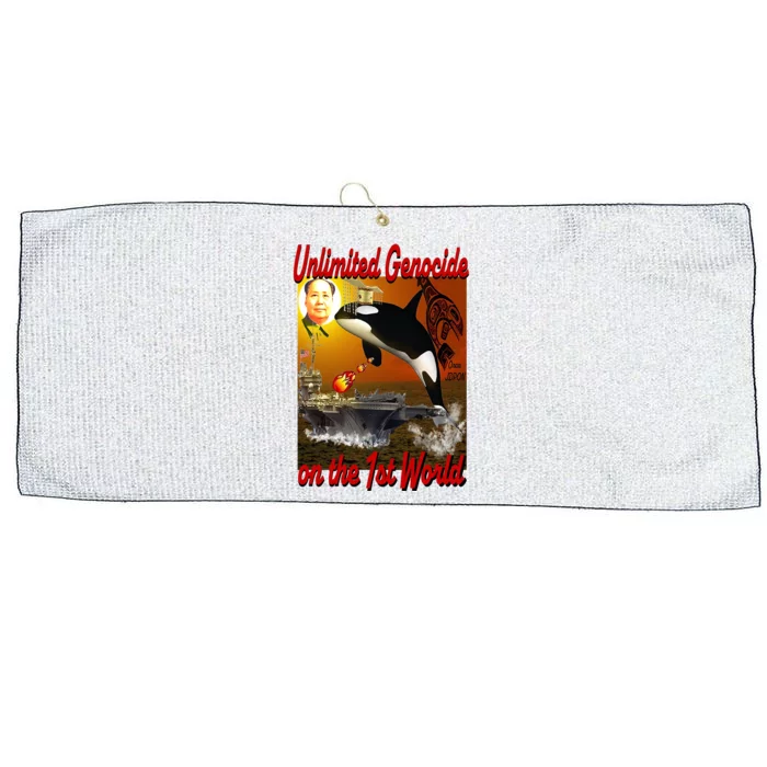 Mao Unlimited Genocide On The 1st World Large Microfiber Waffle Golf Towel