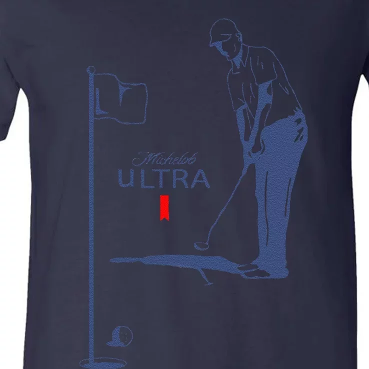 Michelob Ultra Golfing Dad  Beer Fatherhood V-Neck T-Shirt