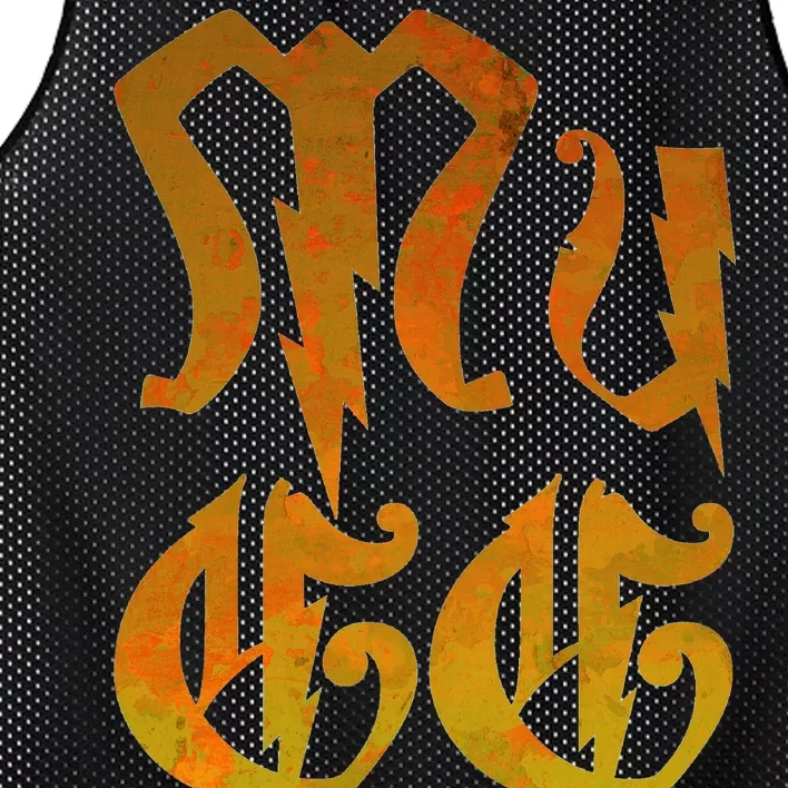 Muggle Distressed Logo Mesh Reversible Basketball Jersey Tank