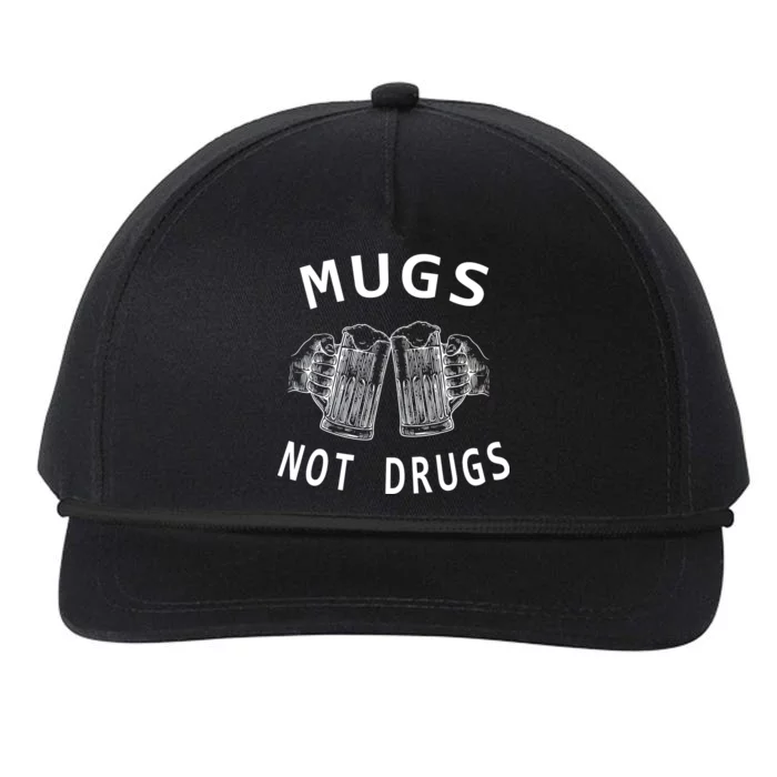 Mugs Not Drugs Snapback Five-Panel Rope Hat