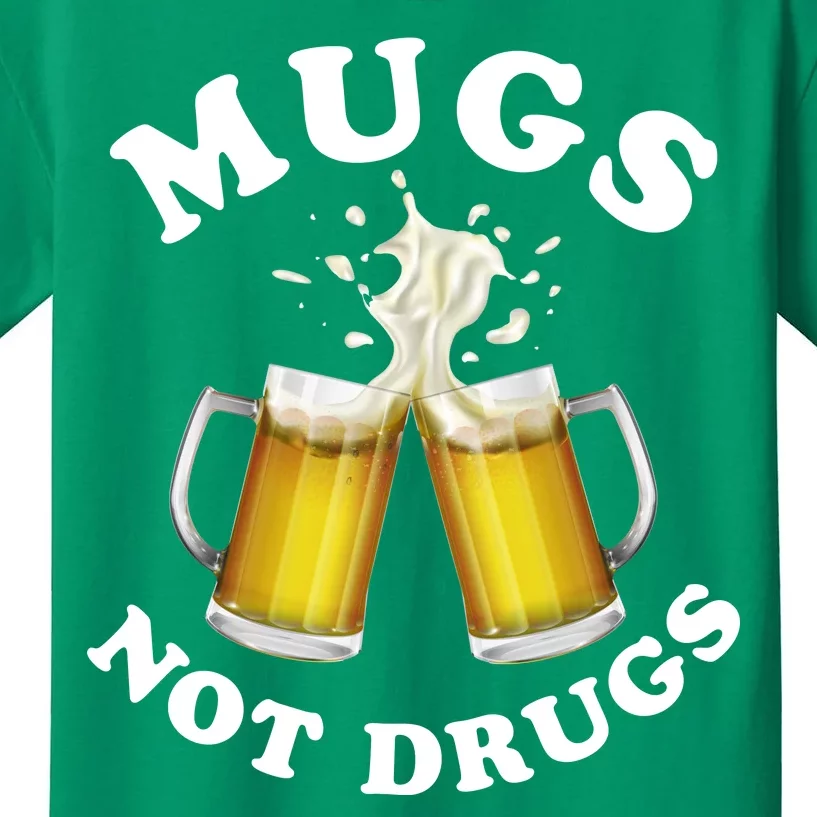 Mugs Not Drugs Funny St. Patrick's Day Beer Kids T-Shirt