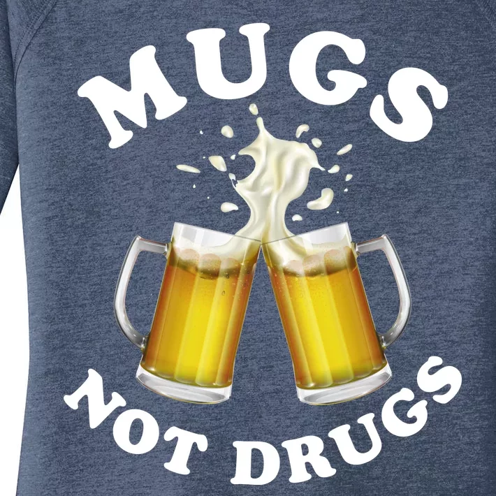 Mugs Not Drugs Funny St. Patrick's Day Beer Women's Perfect Tri Tunic Long Sleeve Shirt