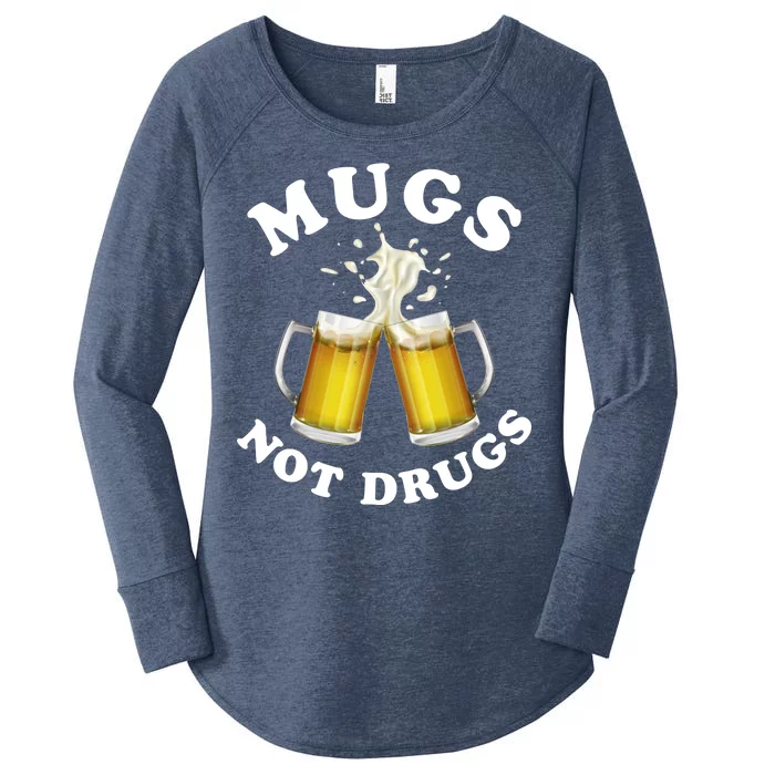 Mugs Not Drugs Funny St. Patrick's Day Beer Women's Perfect Tri Tunic Long Sleeve Shirt