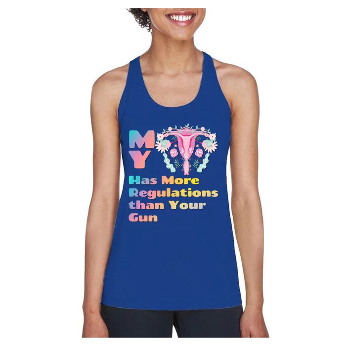 My Uterus Has More Regulations S Rights Hu Rights Meaningful Gift Women's Racerback Tank