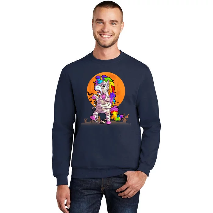 Mummy Unicorn Halloween Girls Unicorn Halloween Tall Sweatshirt