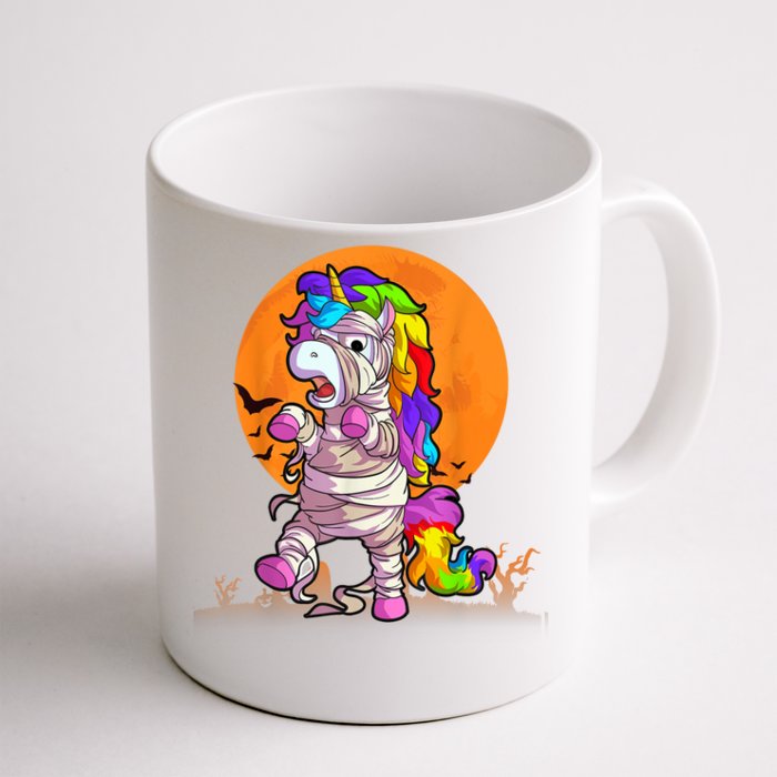 Mummy Unicorn Halloween Girls Unicorn Halloween Front & Back Coffee Mug