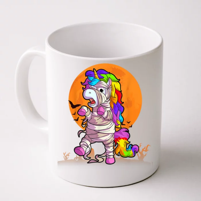 Mummy Unicorn Halloween Girls Unicorn Halloween Front & Back Coffee Mug