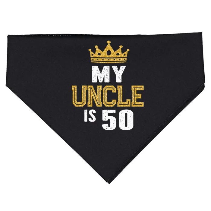 My Uncle is 50 Years Old Uncle's 50th Birthday Idea For Him USA-Made Doggie Bandana