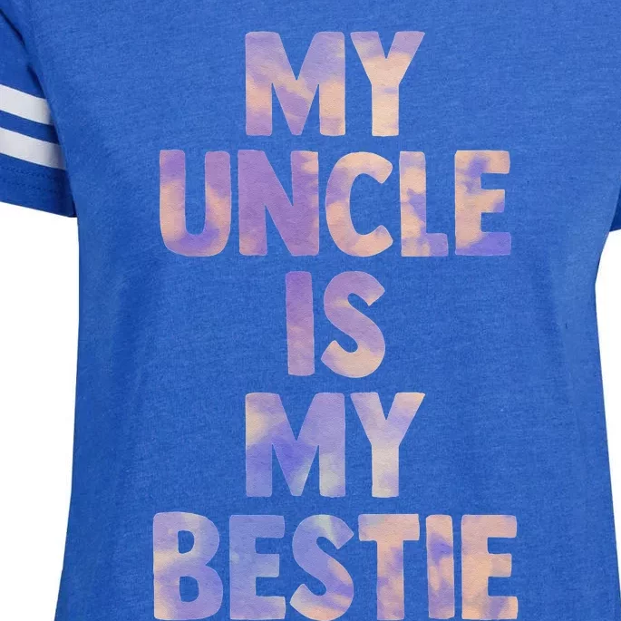 My Uncle Is My Bestie For Niece Nephew Matching Set Tie Dye Enza Ladies Jersey Football T-Shirt