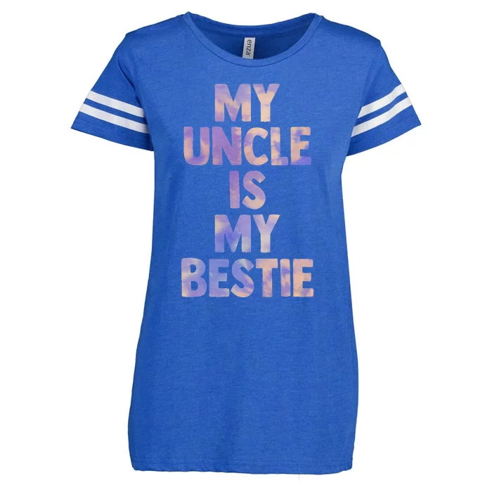 My Uncle Is My Bestie For Niece Nephew Matching Set Tie Dye Enza Ladies Jersey Football T-Shirt