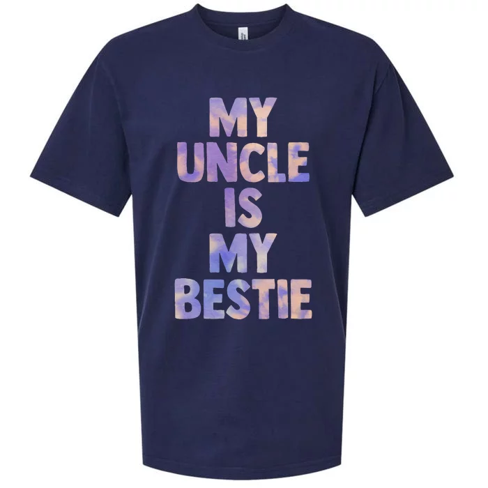 My Uncle Is My Bestie For Niece Nephew Matching Set Tie Dye Sueded Cloud Jersey T-Shirt