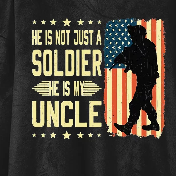 My Uncle Is A Soldier Hero Proud Army Nephew Niece Military Hooded Wearable Blanket