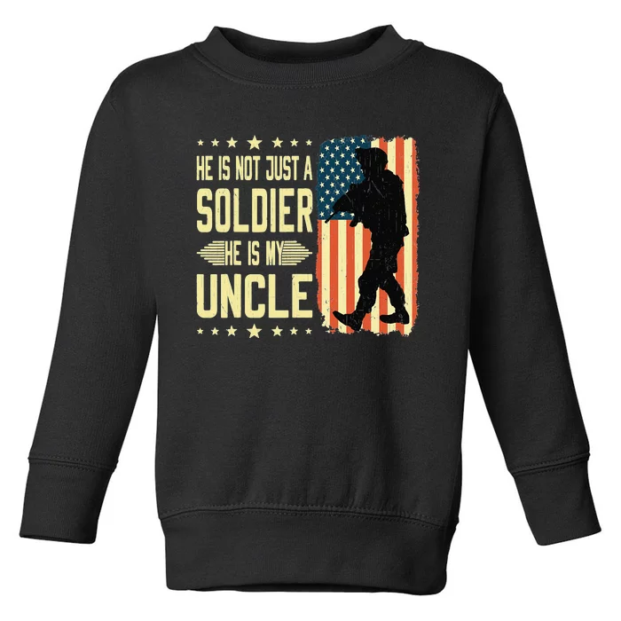 My Uncle Is A Soldier Hero Proud Army Nephew Niece Military Toddler Sweatshirt