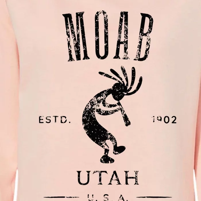 Moab Utah Kokopelli Souvenir Distressed Design Womens California Wash Sweatshirt