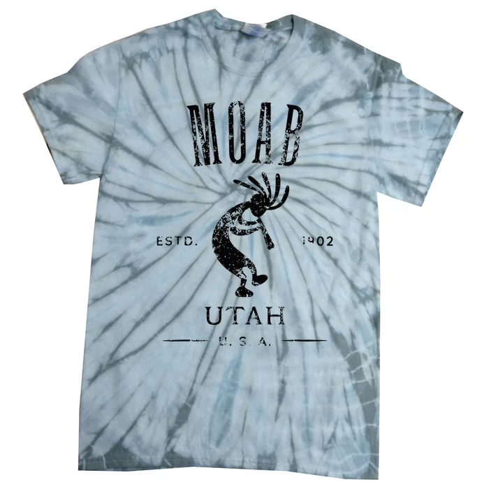 Moab Utah Kokopelli Souvenir Distressed Design Tie-Dye T-Shirt