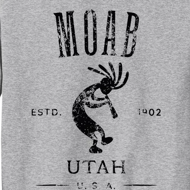 Moab Utah Kokopelli Souvenir Distressed Design Tall Sweatshirt