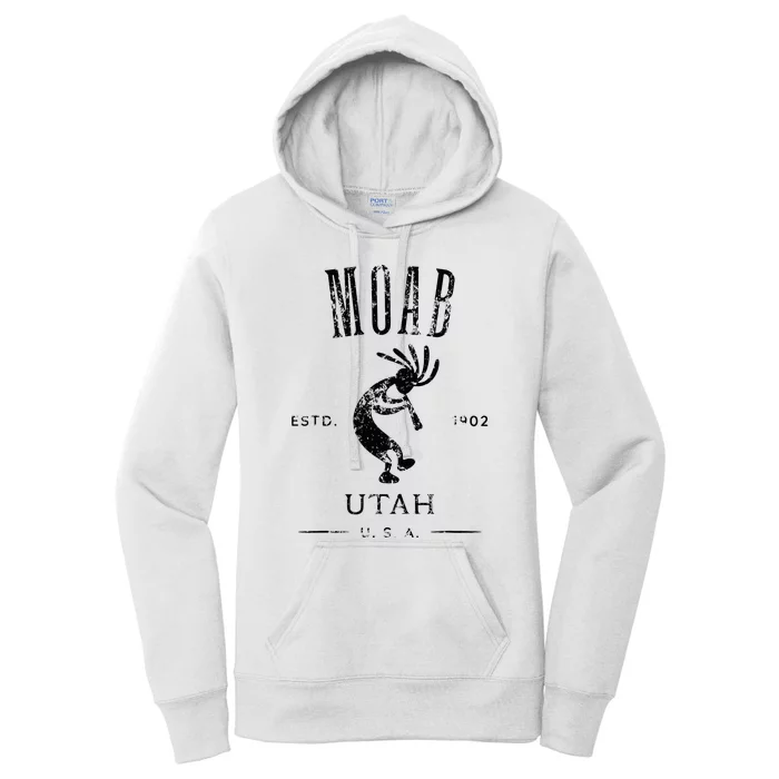 Moab Utah Kokopelli Souvenir Distressed Design Women's Pullover Hoodie