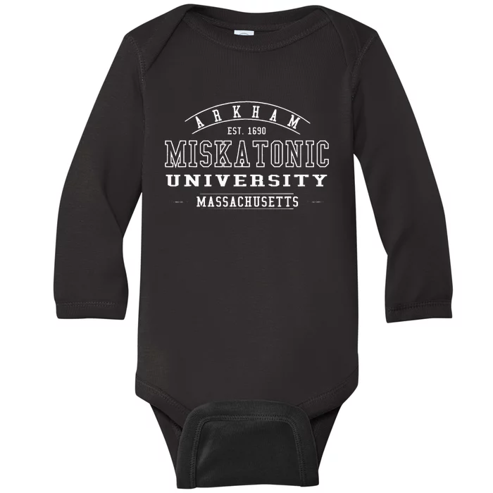 Miskatonic University Logo Baby Long Sleeve Bodysuit