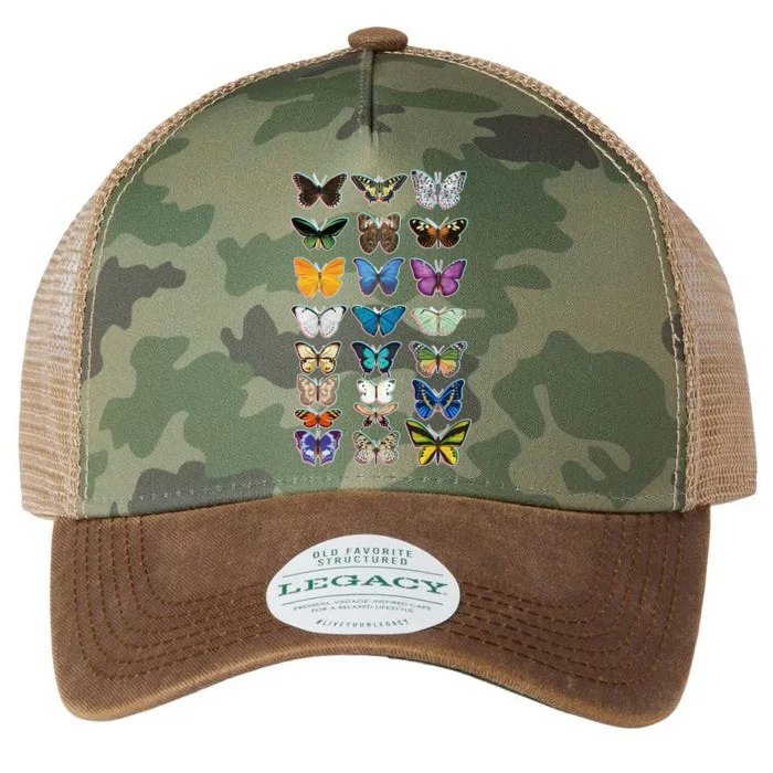 Multi Butterflies Botanical Species Legacy Tie Dye Trucker Hat