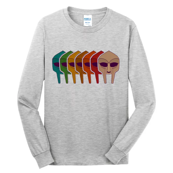 Multi Color MF DOOM Masks Tall Long Sleeve T-Shirt